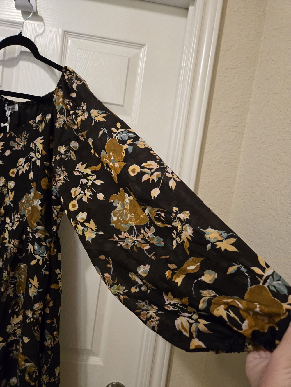 Polagram Brown Maxi Dress with Mustard Floral Print - Picture 5 of 16